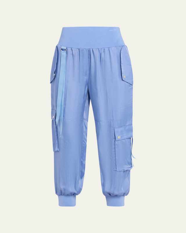 Harmony Satin Cargo Jogger Pants